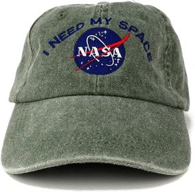 img 2 attached to NASA Space Embroidered Washed Cotton Sports & Fitness