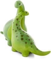 🦕 brontosaurus dinosaur salt & pepper shaker set: green ceramic, 3.75 inches - find quality kitchen collectibles логотип