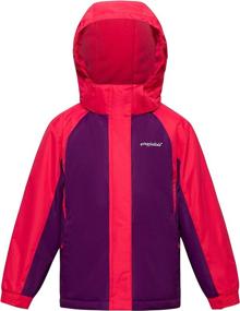 img 4 attached to 🧥 Essential Girl's Waterproof Ski Jacket: Warm Winter Coat for Outdoor Snowboarding, Windproof & Fleece Lined