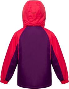 img 3 attached to 🧥 Essential Girl's Waterproof Ski Jacket: Warm Winter Coat for Outdoor Snowboarding, Windproof & Fleece Lined