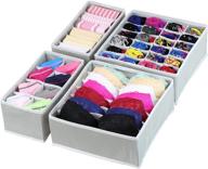 📦 closet underwear organizer drawer divider set of 4 by simplehouseware - gray логотип