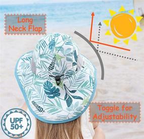 img 2 attached to 🧢 Sunarra Boys Sun Hat with Neck Flap: The Perfect UPF 50+ Summer Beach Play Hat for Toddler Kids