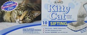 img 3 attached to Premium Kitty Cat Alpha Pet Cat 🐱 Pan Liners - Pack of 10 for Effortless Cleanup