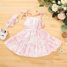 img 2 attached to 👗 Adorable Toddler Summer Button Princess Sundress for Girls: Comfortable and Stylish Clothing for Dresses