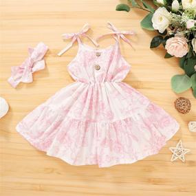 img 3 attached to 👗 Adorable Toddler Summer Button Princess Sundress for Girls: Comfortable and Stylish Clothing for Dresses