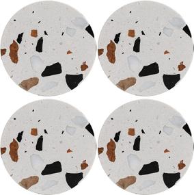 img 3 attached to 🍹 Terrazzo Drink Coasters: A Natural Holder for Beverages