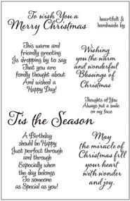 img 1 attached to 🎄 Merry Christmas Sentiments Clear Stamp for Scrapbooking, Card Making & Photo Decoration