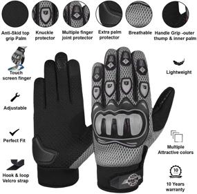 img 3 attached to ALPHA CYCLE GEAR MOTO SPORTS GLOVES (BLACK/GRAY