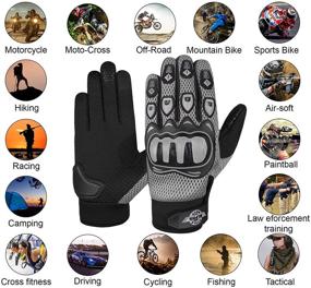 img 2 attached to ALPHA CYCLE GEAR MOTO SPORTS GLOVES (BLACK/GRAY