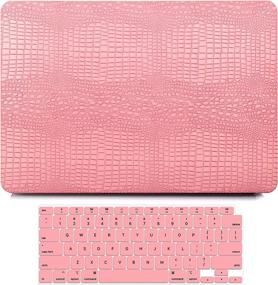 img 4 attached to 💻 G JGOO MacBook Air 13 Inch Case 2021 2020 2019 2018 Release M1 A2337 A2179 A1932, MacBook Air 2020 Case with Touch ID, Stylish Hard Shell Case + Keyboard Cover, Pink