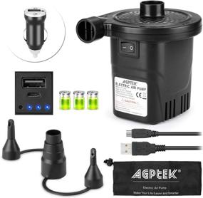 img 4 attached to AGPTEK Rechargeable Air Pump: Quick-Fill Inflator & Deflator for Air Beds, Mattresses, and Pool Toys