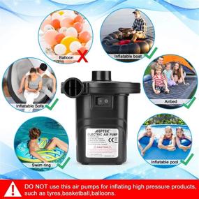 img 2 attached to AGPTEK Rechargeable Air Pump: Quick-Fill Inflator & Deflator for Air Beds, Mattresses, and Pool Toys