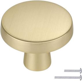 img 4 attached to 🔑 10Pack Brushed Gold Drawer Knobs Brass Cabinet Knobs - Enhance Your Décor with Goldenwarm Gold Dresser Knobs