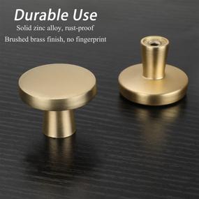 img 3 attached to 🔑 10Pack Brushed Gold Drawer Knobs Brass Cabinet Knobs - Enhance Your Décor with Goldenwarm Gold Dresser Knobs