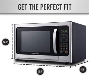 img 2 attached to 🍔 Farberware Professional FMO12AHTBKE 1.2 Cu. Ft. Microwave Oven - Smart Sensor Cooking, LED Lighting, Stainless Steel