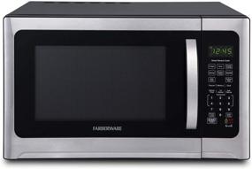 img 4 attached to 🍔 Farberware Professional FMO12AHTBKE 1.2 Cu. Ft. Microwave Oven - Smart Sensor Cooking, LED Lighting, Stainless Steel