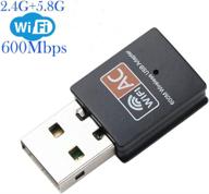 xvz usb wifi adapter, 600mbps dual band 2.4g/5g wireless network card, mini wifi dongle for laptop/desktop/pc, windows10/8/8.1/7/vista/xp/2000, mac os x 10.6-10.13 support logo