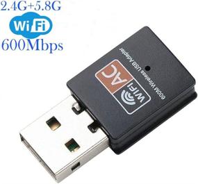 img 4 attached to XVZ USB WiFi Adapter, 600Mbps Dual Band 2.4G/5G Wireless Network Card, Mini WiFi Dongle for Laptop/Desktop/PC, Windows10/8/8.1/7/Vista/XP/2000, Mac OS X 10.6-10.13 Support