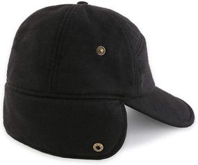 img 2 attached to Men's Winter Hat with Brim Earflap - Fitted Faux Fur Baseball Cap by Home Prefer