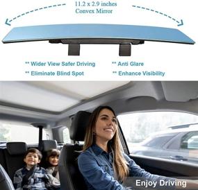img 2 attached to 🚘 Enhance Your Driving Experience with KITBEST Clip On Panoramic Rearview Mirror – Anti Glare for Cars, SUVs, and Trucks