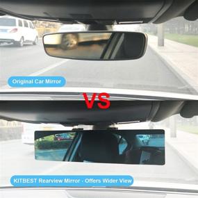 img 3 attached to 🚘 Enhance Your Driving Experience with KITBEST Clip On Panoramic Rearview Mirror – Anti Glare for Cars, SUVs, and Trucks