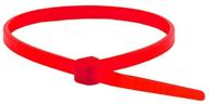 🔴 monoprice cable tie 4 inch 18lbs, 100pcs/pack - red: organize and secure your cables with ease logo