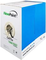 🔌 navepoint 1000ft black cat5e (cca) solid bulk ethernet cable, 24awg 4 pair, utp, unshielded twisted pair logo