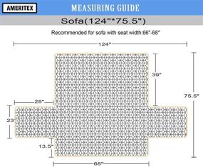 img 3 attached to 🛋️ Наматрасник-чехол Ameritex для дивана - 100% водонепроницаемый наперсточный стеганный защитный чехол для мебели от собак, детей и домашних животных - можно стирать в машине - бежевый, 68 дюймов