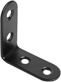 img 1 attached to 🔩 Black Stainless Steel Corner Brace Bracket: Durable and Versatile Support
