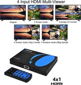 img 2 attached to 🔁 OREI HDMI Multi-Viewer 4x1 Seamless HDMI Switch - 4 Ports, IR Remote, Up to 1080p Support, Security Camera, 4 in 1 HDMI Switch
