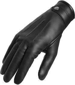 img 1 attached to 🧤 Baraca Winter Leather Gloves with Touchscreen Compatibility