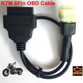 img 1 attached to 🏍️ Мотоцикл адаптер: OTKEFDI 6-Pin OBD-кабель для улучшенной связи