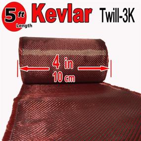 img 3 attached to FT Red KEVLAR FABRIC 2X2 WEAVE 3K