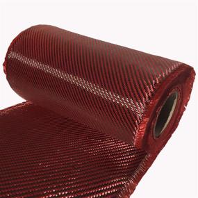 img 4 attached to FT Red KEVLAR FABRIC 2X2 WEAVE 3K