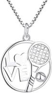 yl necklace sterling racquets pendant logo