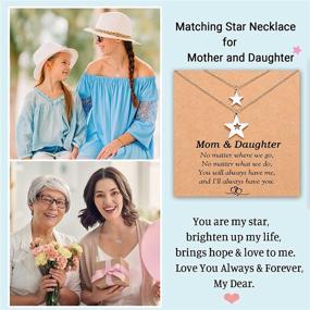 img 3 attached to Twinkle Together: Mother Daughter Star Necklace Set - Thoughtful Jewelry Gifts for Mom, Daughter, Women, and Girls