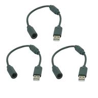 💡 3-pack replacement usb breakaway cable for microsoft xbox 360 wired controllers - obtanim, gray logo
