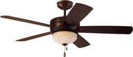 🌞 kathy ireland home summerhaven led ceiling fan: 52-inch outdoor wet rated fixture, venetian bronze finish логотип