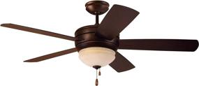 img 4 attached to 🌞 Kathy Ireland HOME Summerhaven LED Ceiling Fan: 52-Inch Outdoor Wet Rated Fixture, Venetian Bronze Finish