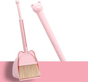 img 4 attached to 🧹 MAYEV Mini Broom and Dustpan Set for Kids - Little Housekeeping Helper (Pink)