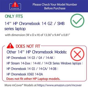img 3 attached to mCover iPearl Hard Shell Case - Clear, for HP Chromebook 14 G2 Series (14-Q010NR, 14-Q020NR, 14-Q029WM, 14-Q030NR, 14-Q070NR, etc) - 14-inch Laptops