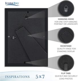 img 1 attached to 🖼️ Impressive Icona Bay 5x7 Picture Frames (Black, 6 Pack): A Stunning Addition to Your Décor - Contemporary Picture Frame Set from the Inspirations Collection