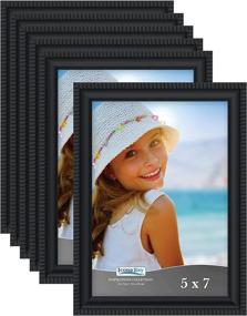 img 4 attached to 🖼️ Impressive Icona Bay 5x7 Picture Frames (Black, 6 Pack): A Stunning Addition to Your Décor - Contemporary Picture Frame Set from the Inspirations Collection