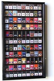 img 1 attached to 🔥 Wall Rack Display Case Cabinet Holder for 99 Zippo Lighters w/ UV Protection - Black