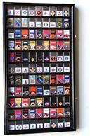 🔥 wall rack display case cabinet holder for 99 zippo lighters w/ uv protection - black logo