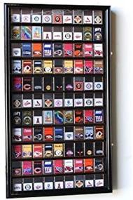 img 2 attached to 🔥 Wall Rack Display Case Cabinet Holder for 99 Zippo Lighters w/ UV Protection - Black