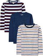 childrens place sleeve striped 3 pack logo