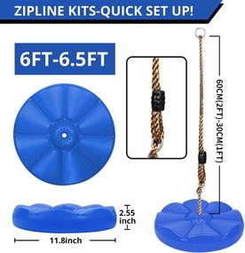 img 1 attached to 🌲 Thrilling Fun at Home: Unleash Your Adventure with 120FT Backyard Zip Line Kits