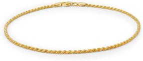 img 4 attached to 🔗 High-Quality 24k Gold-Plated Rope Chain Anklets for Women, Men, Teens, and Kids - Durable Foot Jewelry for Beach Parties, Work, and Cute Ankle Bracelets - Available in 9, 10, and 11-Inch Lengths