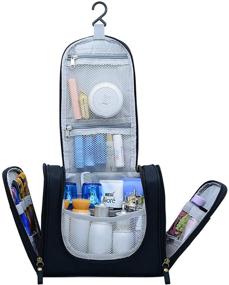 img 4 attached to 🧳 Hanging Travel Toiletry Bag: Portable Waterproof Organizer for Men and Women